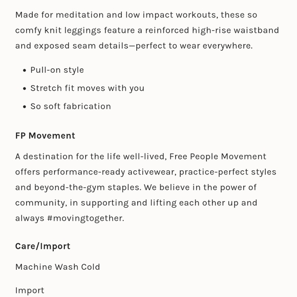 NWT FP MOVEMENT Free People High-Rise Ankle Length Hybrid Leggings Small - Picture 7 of 10